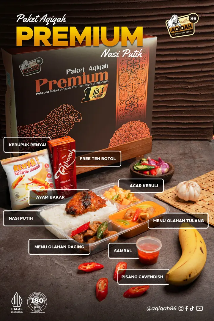 Paket aqiqah Premium Nasi Putih Aqiqah86